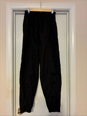 Reebok Black Track Pants Joggers size large elastic waist and ankles